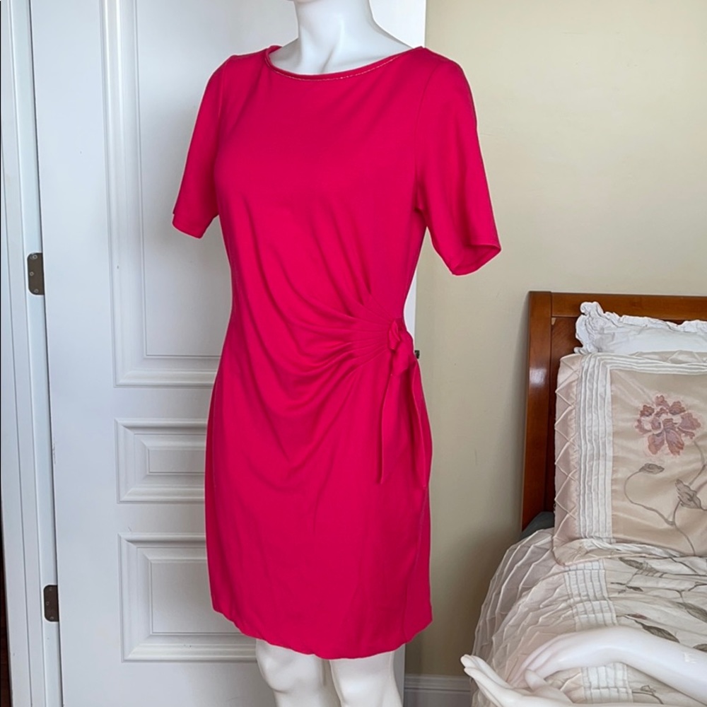 Pink dress with side rouching!